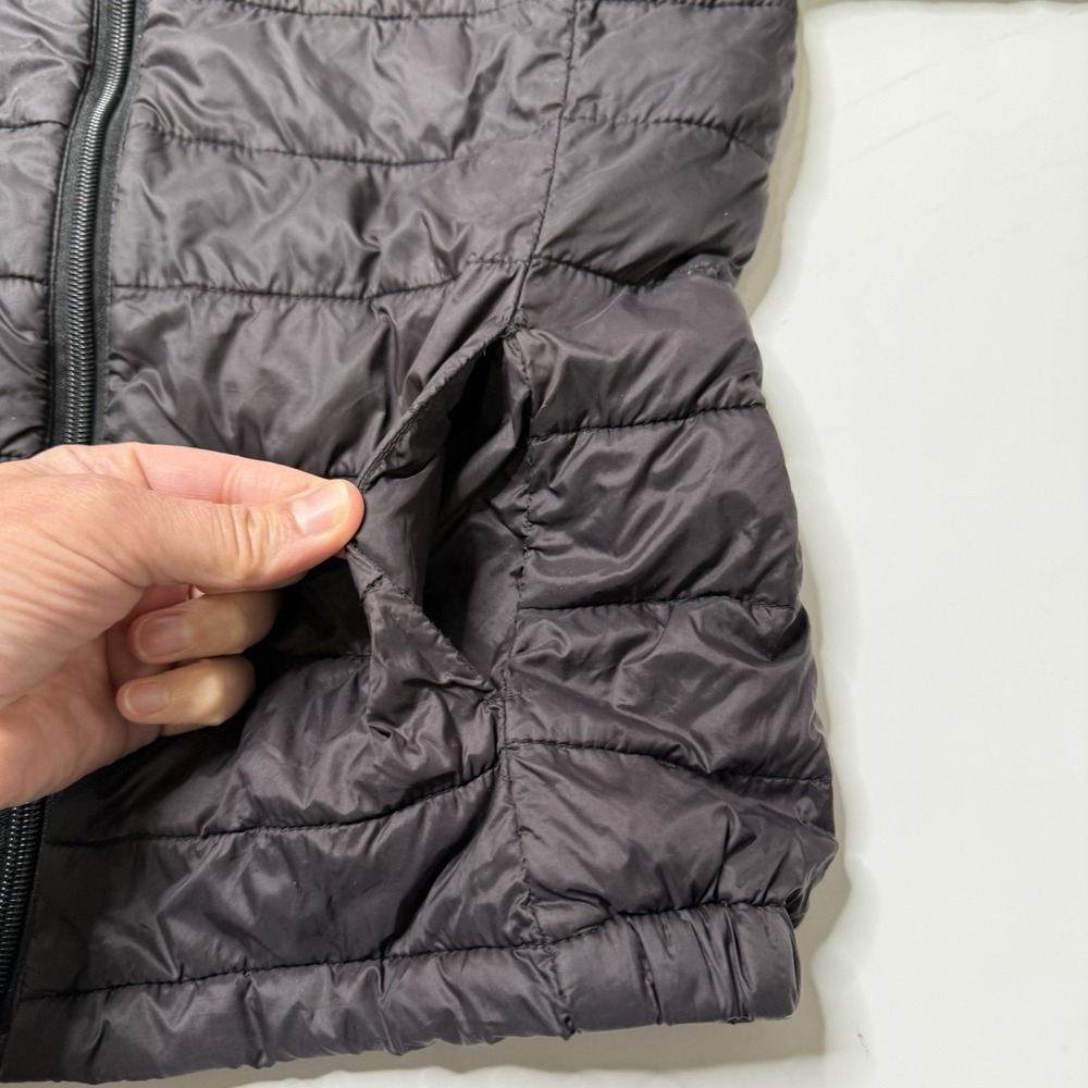 Sybilla Outerwear Womens Jacket Small Black Puffer Pockets Coat Hood Lightweight - Picture 6 of 11